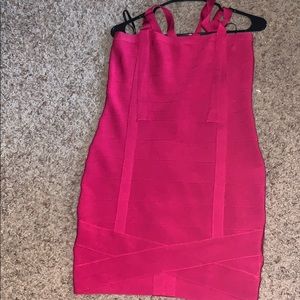 Wine Bebe body con tight dress